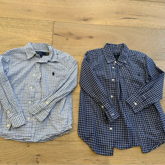 Boys Ralph Lauren size 6 Checkered Button-Down Shirts - Picture 1 of 3